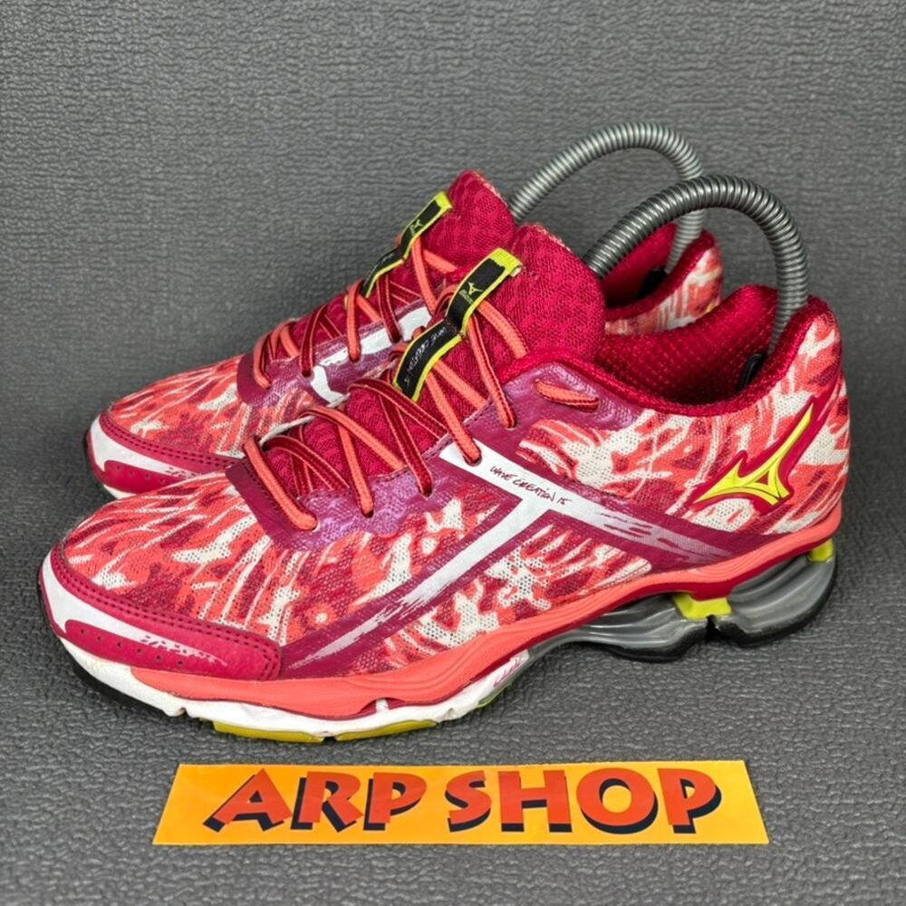 Mizuno Wave Creation 15 J1GD140140 Size 6.5 Women`s Pink White Running Shoes